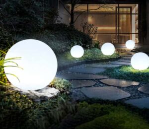 Outdoor Globe Light LED Ball Glowing Light Orb Sphere Lamp Waterproof garden light project 2