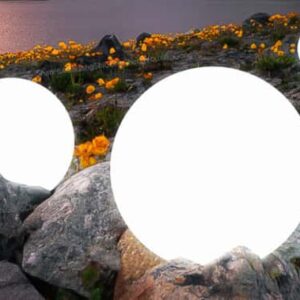 Outdoor Globe Light LED Ball Glowing Light Orb Sphere white Lamp Waterproof garden light